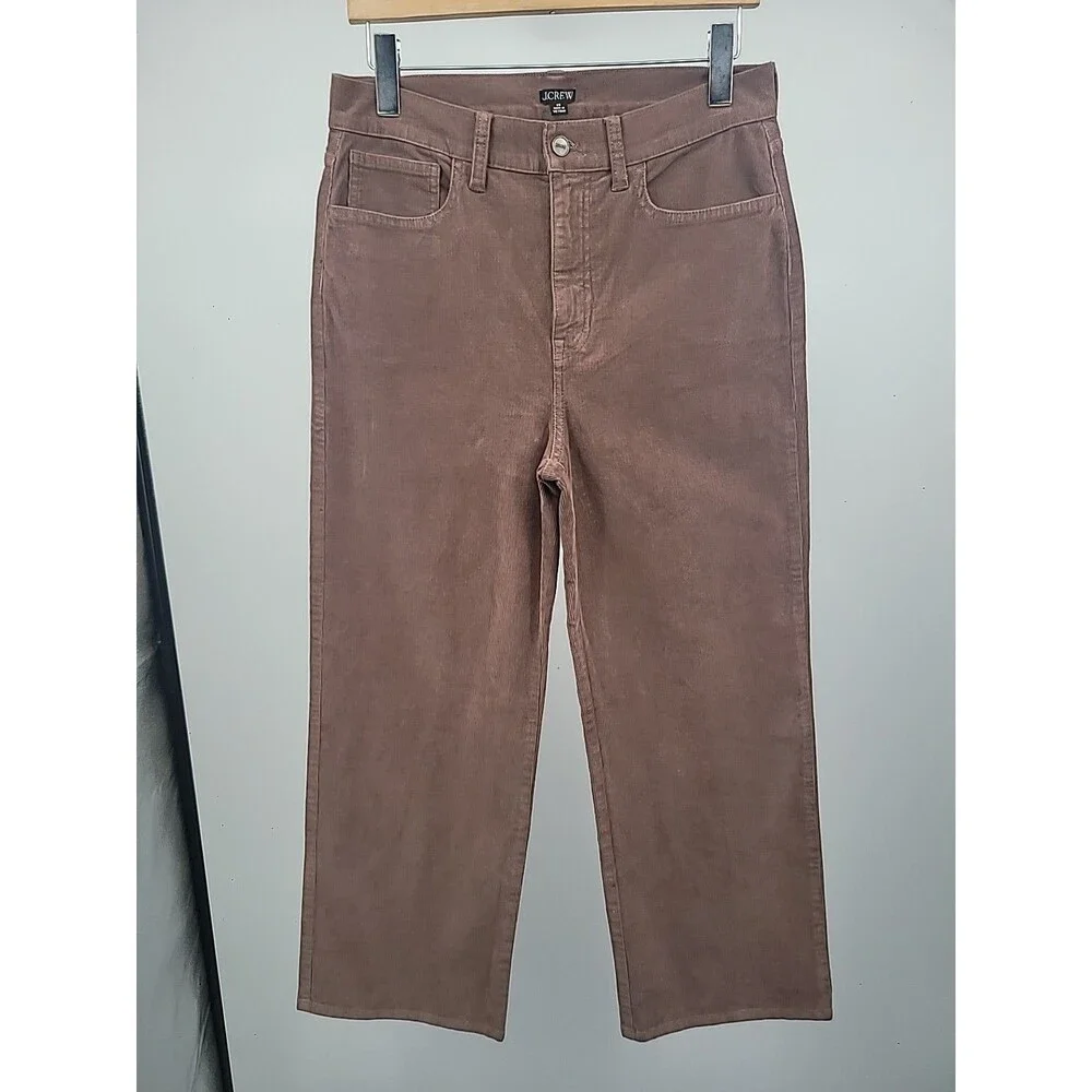 J. Crew Corduroy Wide Leg Crop Jeans Sz 28 Boho Preppy Bohemian Office Career